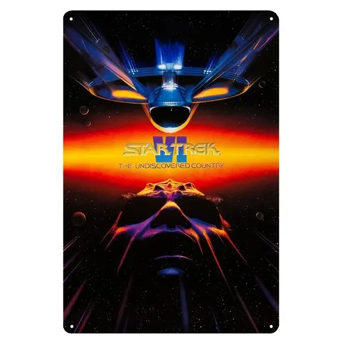 The Undiscovered Country Movie Metallposter, Blechschild, 20 x 30 cm, Aluminiumplatte