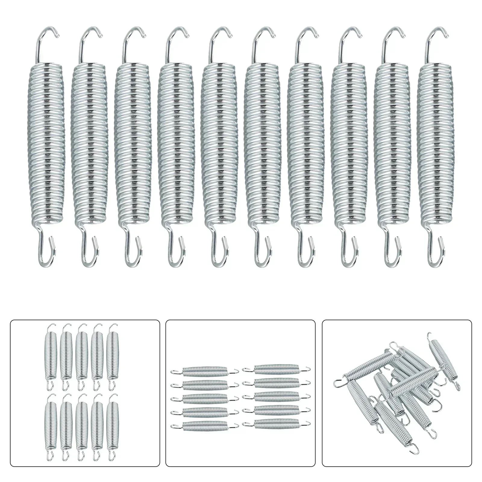 10pcsTrampoline Replacement Galvanized Steel Springs With Installation Tool 8.7/9/10/12/13.5/14.7/16.5/17.8cm Length Available