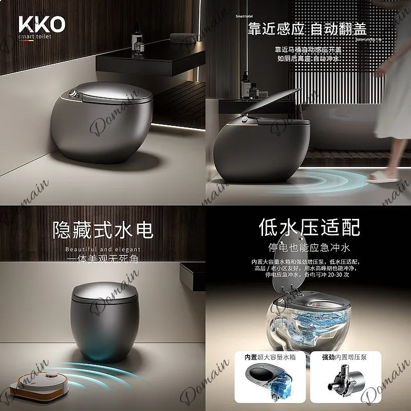Smart Toilet with No Water Pressure Limit Built-in Aroma Bubble One-Piece Electric Bidet Toilet