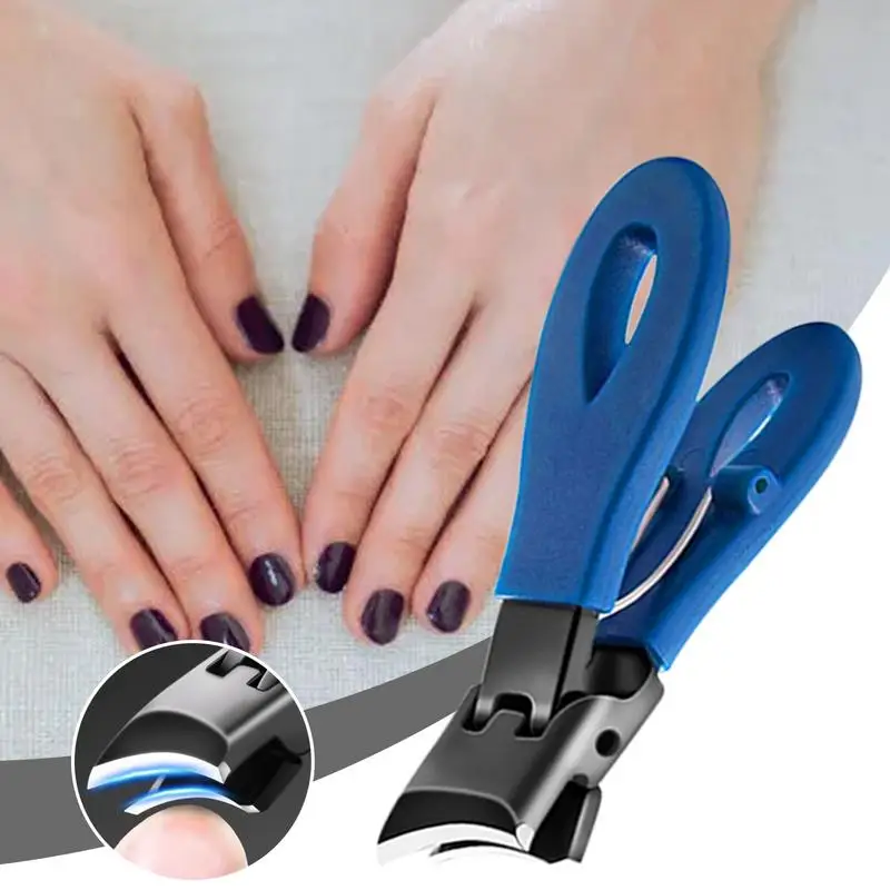 مقص أظافر مائل بفتحة فكية واسعة مقص أظافر منحني مائل أداة تشذيب أظافر مائلة مضادة للرذاذ مقص أظافر منحني
