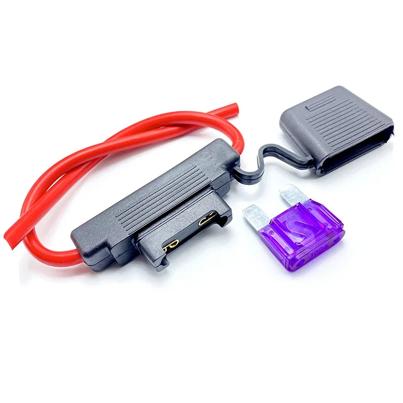 Waterproof 32V Large Auto Fuse Holder 8AWG /10AWG and Car Blade Fuse 20A 30A 40A 50A 60A 70A 80A 90A 100A