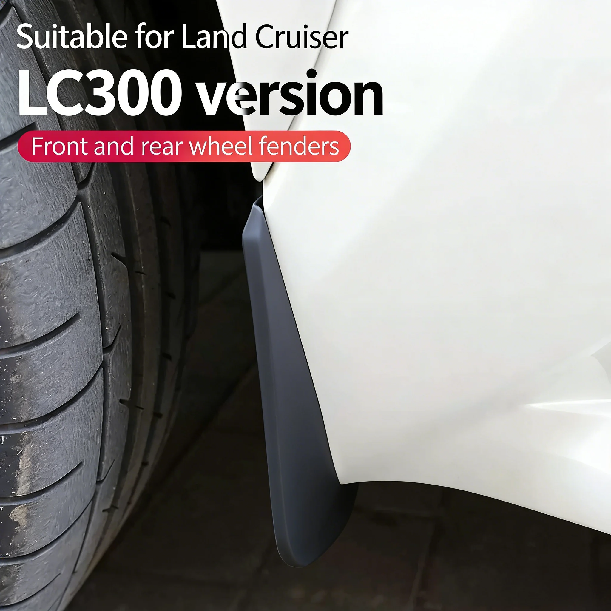 

Auto Accessories Fit For Toyota Land Cruiser LC300 2022-2025 ABS Car Mud Flaps Splash Guard Mudguards Front Rear Fender