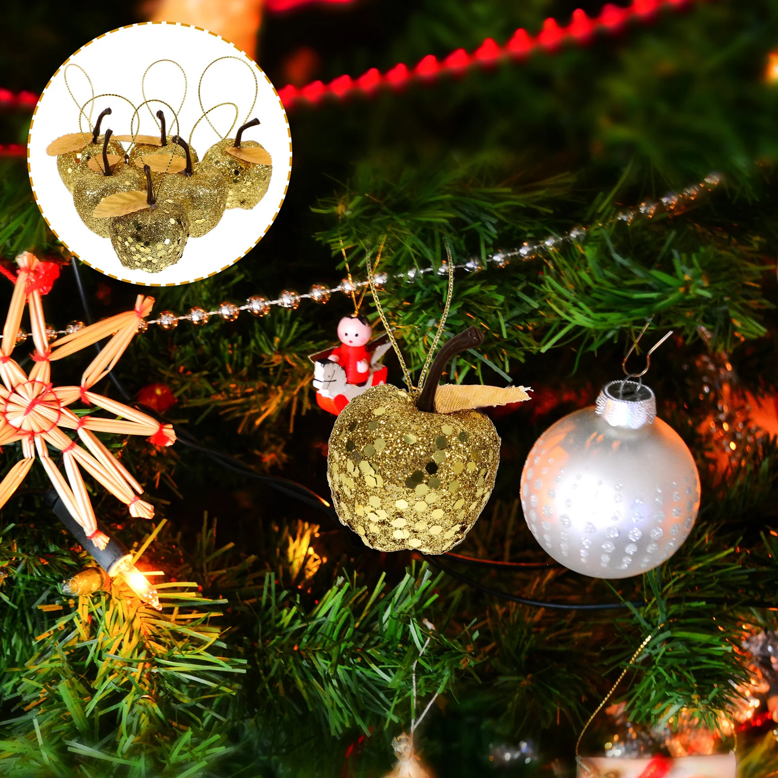 

20Pcs Christmas Decor Indoor Xmas Tree Ornaments Vintage Design Holiday Display Nursery Decor