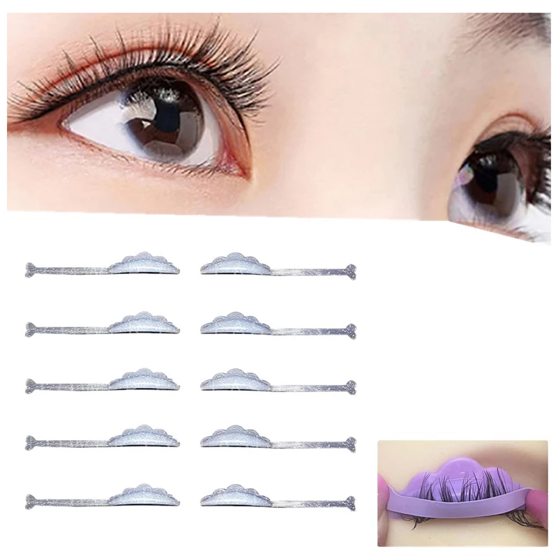 5Pair Silicone Eyelash Perm Pads 5 Sizes Sticky Lashes Rods Shield Lifting 3D Eyelash Curler Applicator Tools