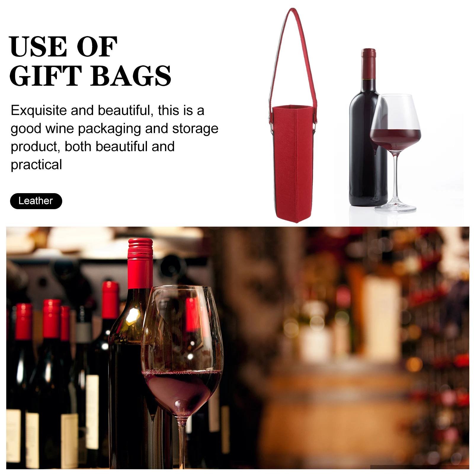 

Tote Bag Bottle Transport Felt Bags Holder Storage Wrapping Carrier