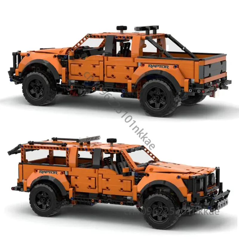Moc 42126 captadores técnicos de reboque F-150 raptor reboque carro versão atualização modelo blocos de construção tijolos diy crianças brinquedo presente