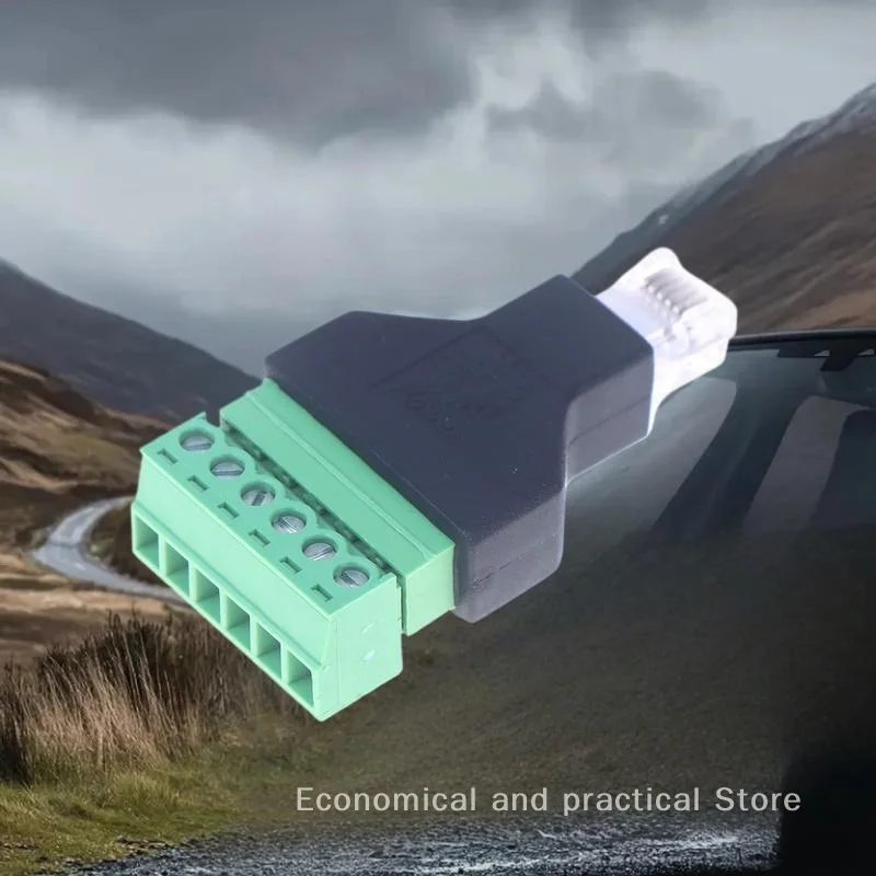 Ethernet mannelijke connector naar klemmenblokstekker voor CCTV-kabeladapter 6-pins