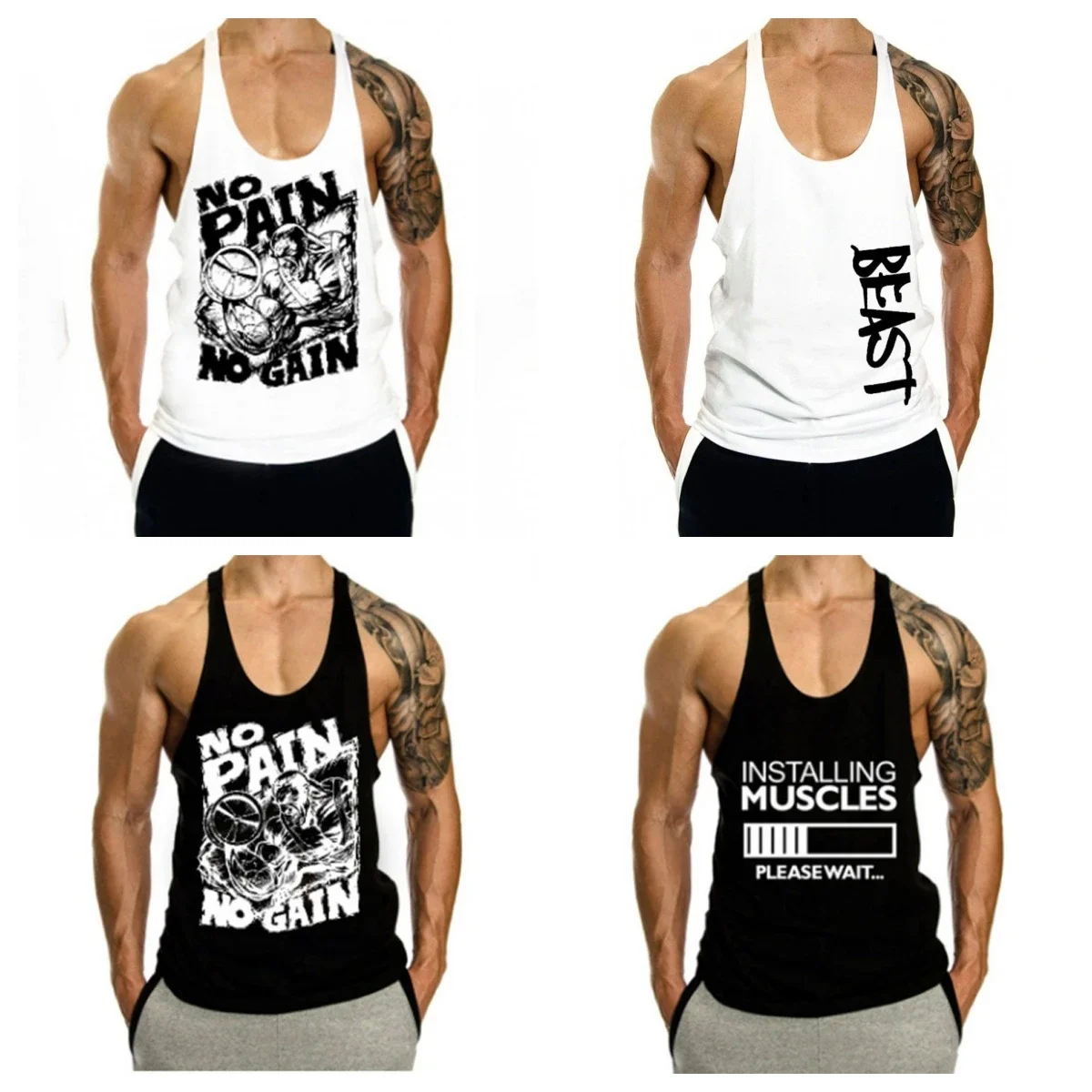 

Fitness Clothing Bodybuilding Vest Vest Vest Men's Muscle Shirt Sportswear Suspender Vest Training Clothing Bodybuilding Muscle