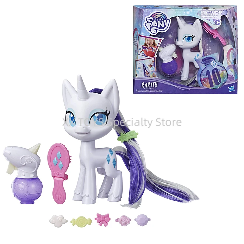 

Hasbro My Little Pony Magical Mane Rarity Toy 6.5" Hair-Styling Pony Figure Hair That Grows & Changes Color With 10 Accessories