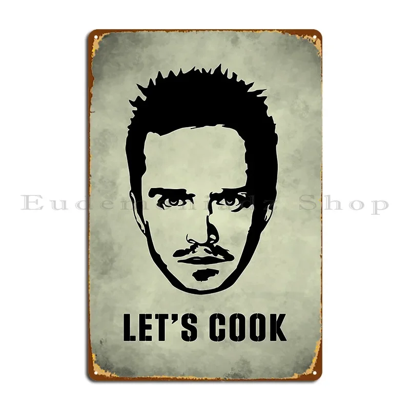 Jesse Pinkman Lets Cook Metal Plaque Garage Plaques Wall Mural Cinema Personalized Mural Tin Sign Poster