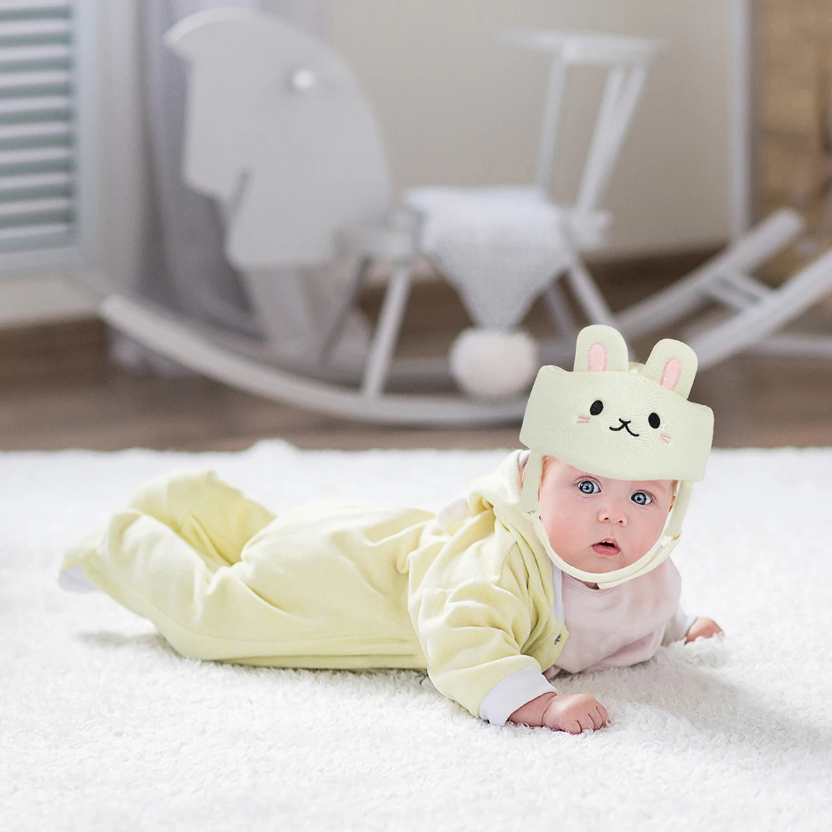 Baby Head Protector Soft No Bumps Infant Safety Armor Toddler Headguard Adjustable Protective Cap for Crawling Walking