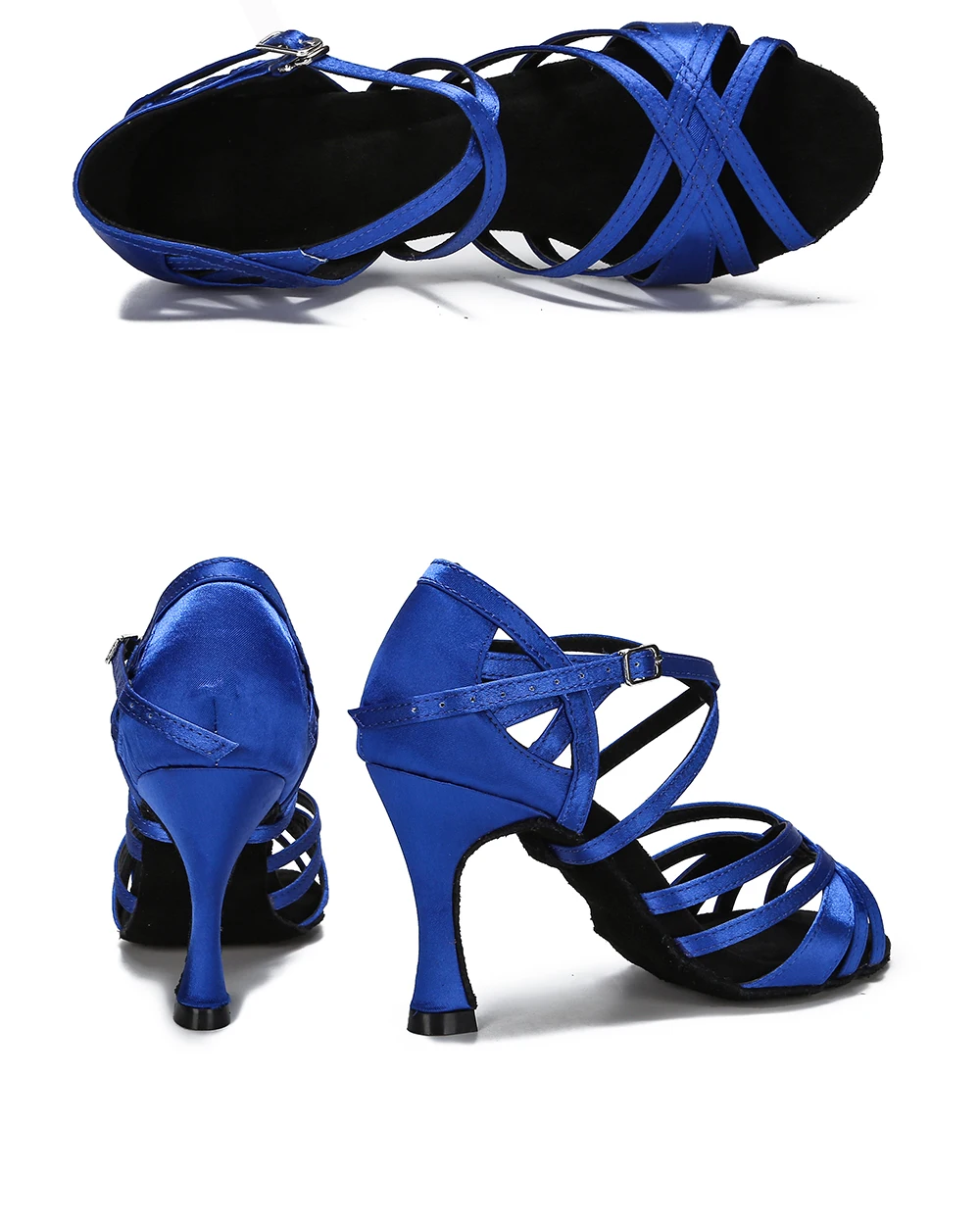 CINMIDY Seiden-Satin Tanzschuhe Ballroom High Heel Tanzschuhe für Mädchen und Frauen Latein Tanzschuhe Indoor Weiche Sohle Partyschuhe – Detail 16