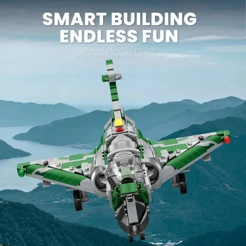 

1012PCS Mirage 2000 Fighter Jet Building Blocks, Military Plane Model, Compatible with Lego, Toys for Kids, Desktop Decor Gifts