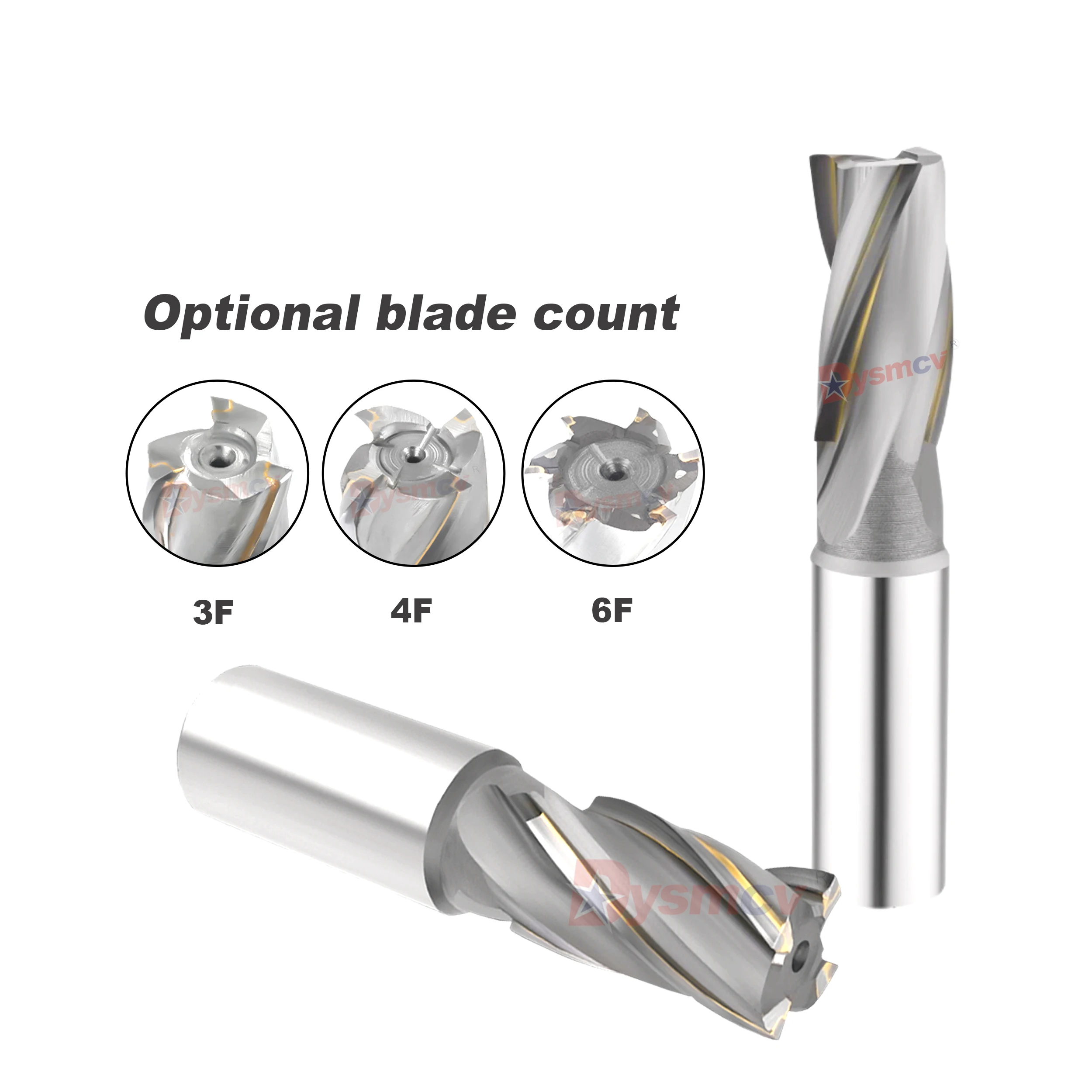 DESKAR BK10 BK30 Inlaid Alloy Milling Cutter 50*53*130-F6-M32 CNC Lathe Tools Straight Shank Spiral Milling Cutter Carbide Parts