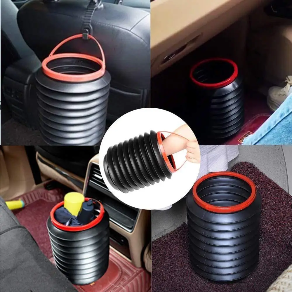 4 /18L Folding Trash Cans Retractable Storage Box Folding Box Retractable Car Bucket Store Garbage Telescopic Fishing Bucket