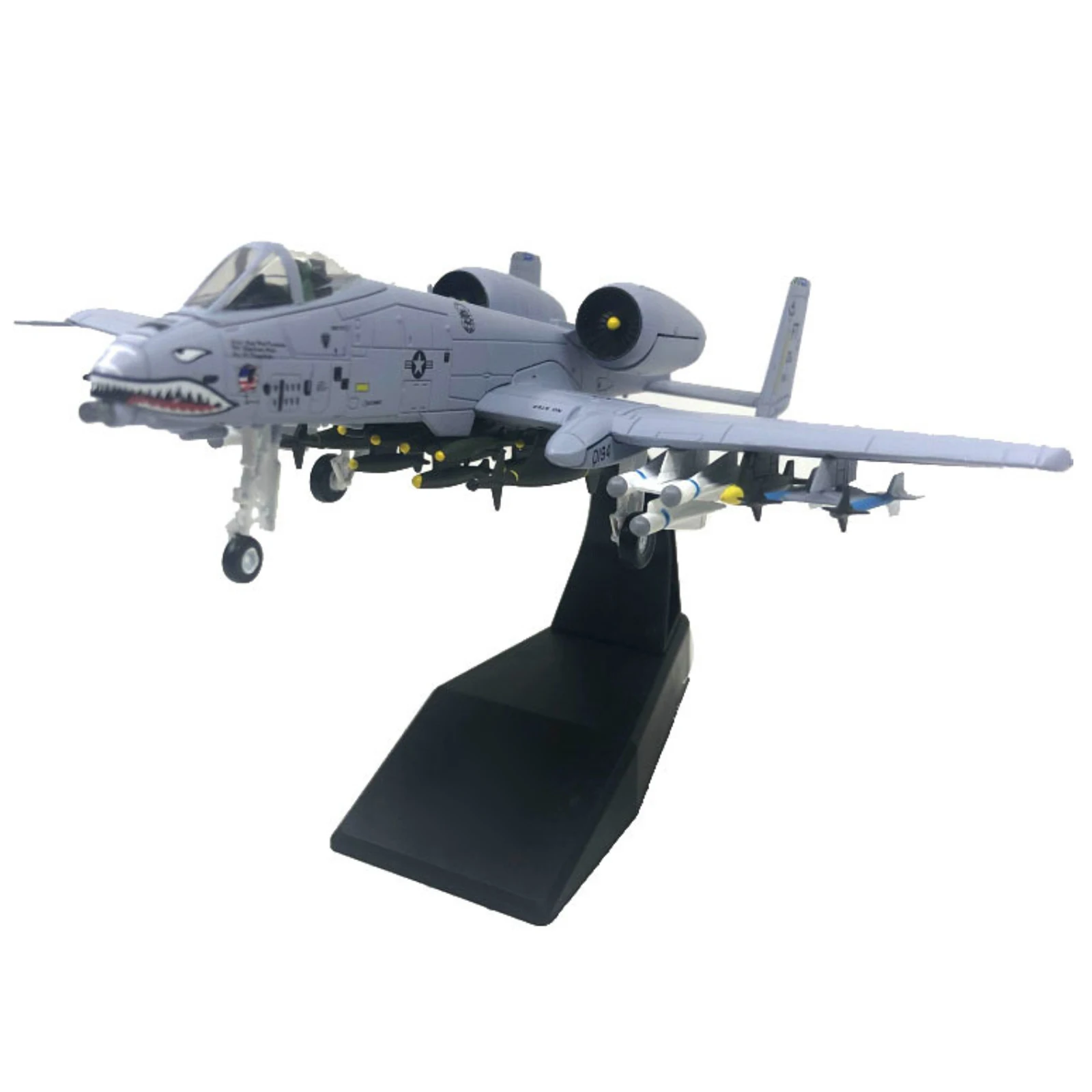 1/100 A-10 Attack Aircraft Thunderbolt II Fighter Airplane Model with Display Stand For Home Decoration Collection Gift