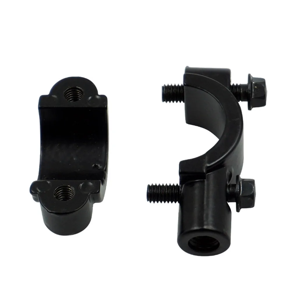Aluminum Mirror Mount Clamp Adapter for 25mm Handlebars and For M10 10mm Thread Compatible with Motorcycle Mirror Hardware