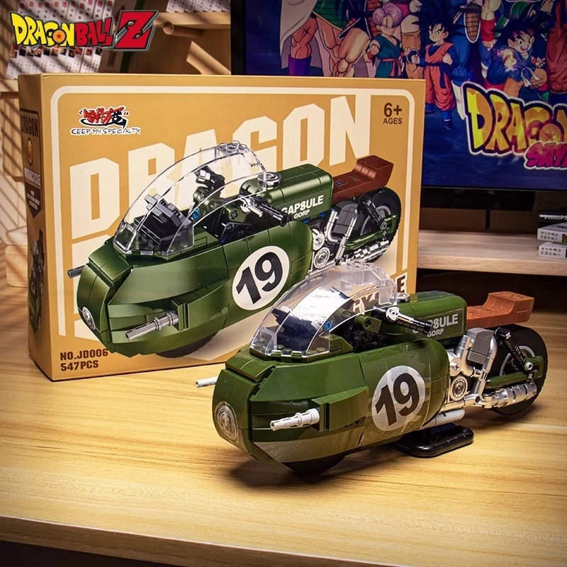 In Stock Dragon Ball Bulma Capsule Motorcycle Monkey King Animation Peripheral Assembly Toy Model Tabletop Decoration Gift