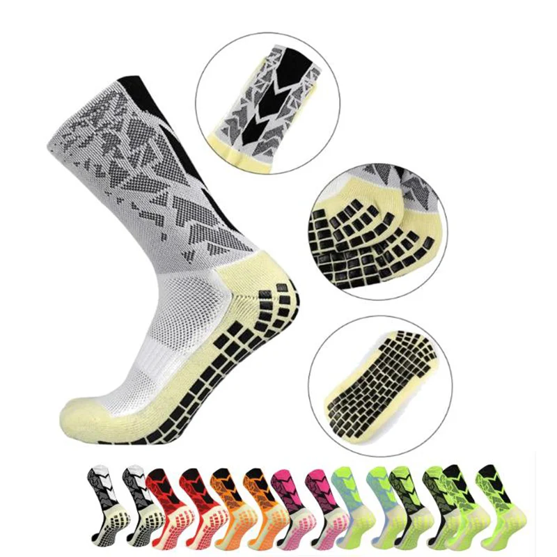 

4Pairs Football Socks Men And Women Sports Socks Non-slip Silicone Outdoor Soccer Socks Breathable Comfortable Tennis yoga Socks