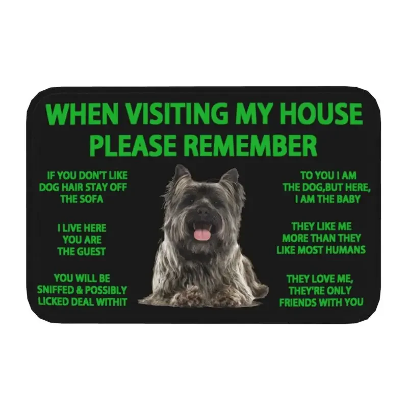 Cairn Terrier Door Floor Kitchen Bathroom Mats  Outdoor Scottish Highland Dog Doormat Garage Entrance Rug Carpet Footpad