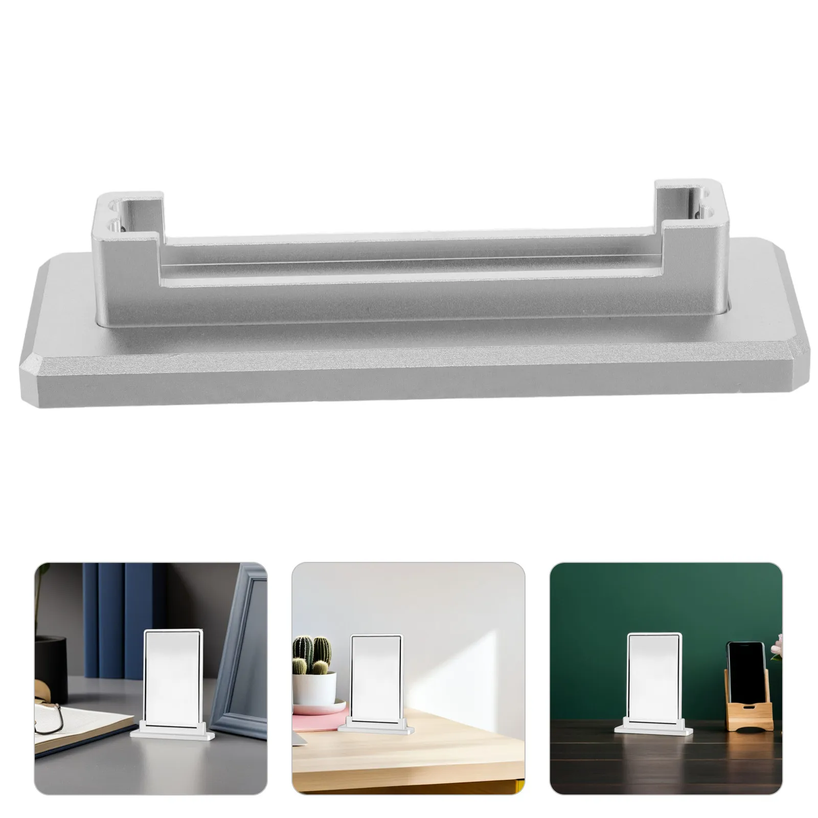 

Graded Card Display Stand Single Vertical Metal Bottom Base for Slab Cards Basketball Baseball Football Transparent