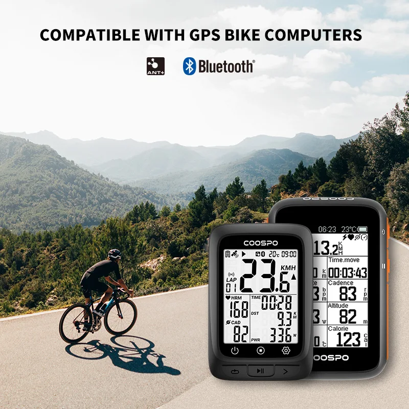 COOSPO إيقاع الدراجة/مستشعر السرعة وضع مزدوج بلوتوث 5.0 ANT + لـ Garmin Wahoo مستشعر سرعة إيقاع الكمبيوتر للدراجات