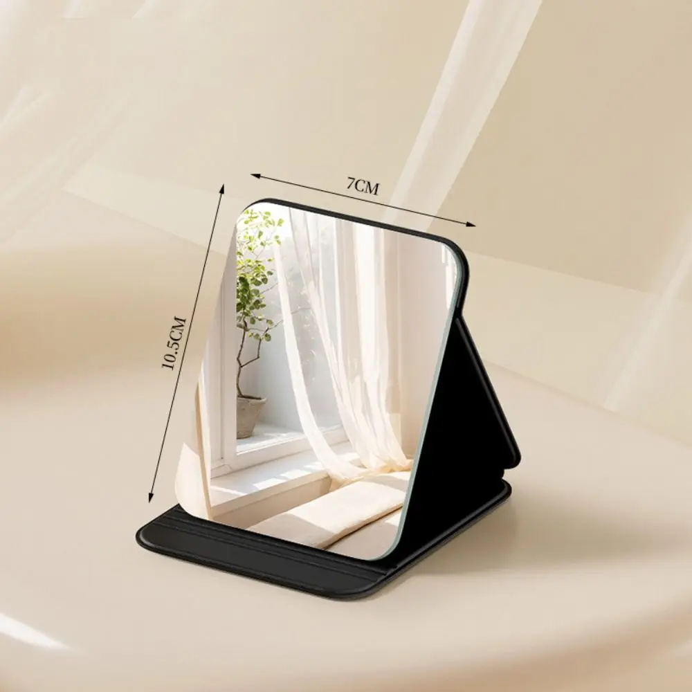 Cute Portable Personal Makeup Mirror Handheld Solid Color Foldable Makeup Mirror Compact Mini Pocket Mirror Bedroom
