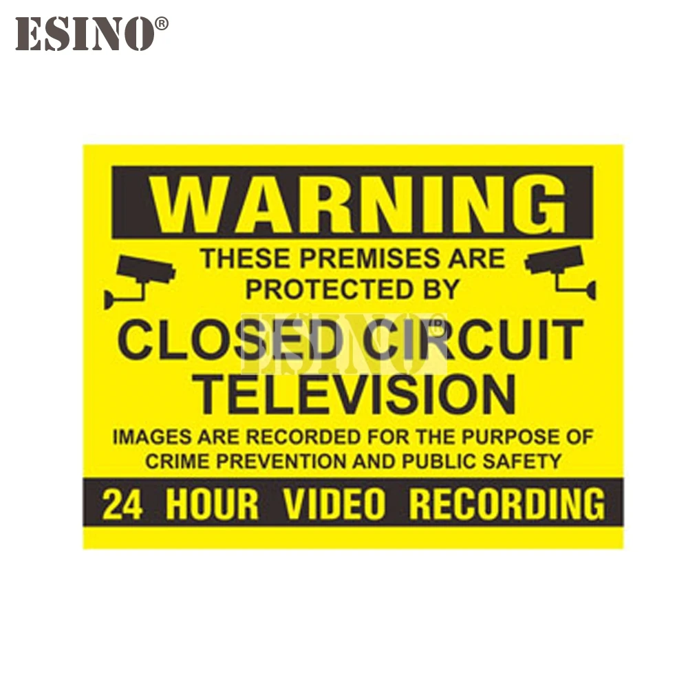 سيارة PVC ملصق تحذير دائرة تلفزيون مغلقة 24 ساعة فيديو مقاوم للماء جسم السيارة ملصق نمط الفينيل #1