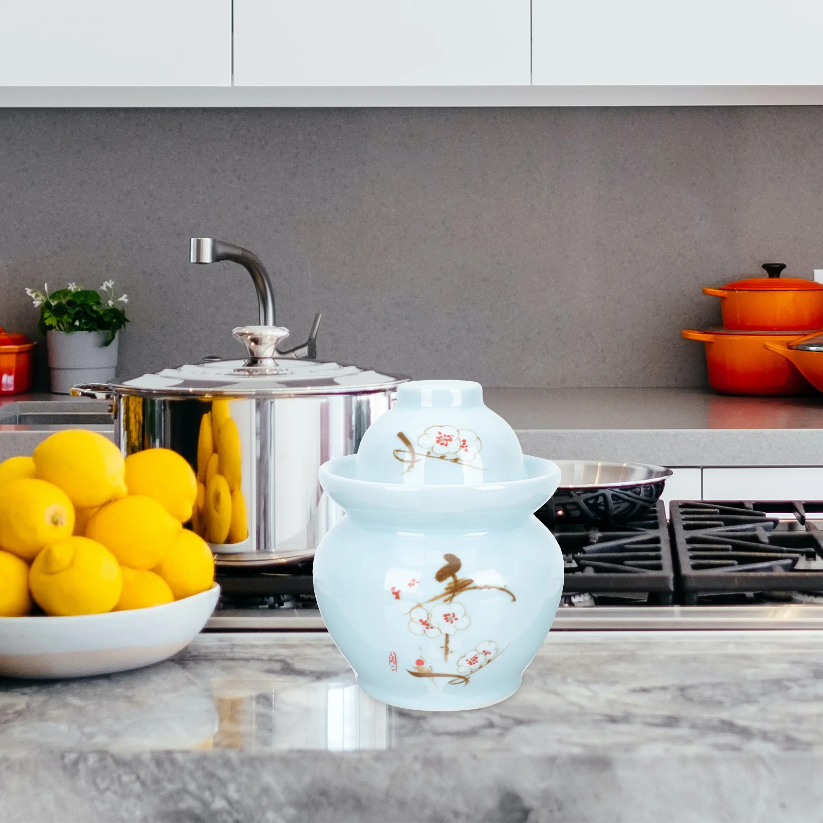 الرجعية السيراميك المخلل جرة مختومة يمكن سيتشوان نمط المخللات تخزين لا نتوءات مريحة حمل هدية أصدقاء المنزل الطعام