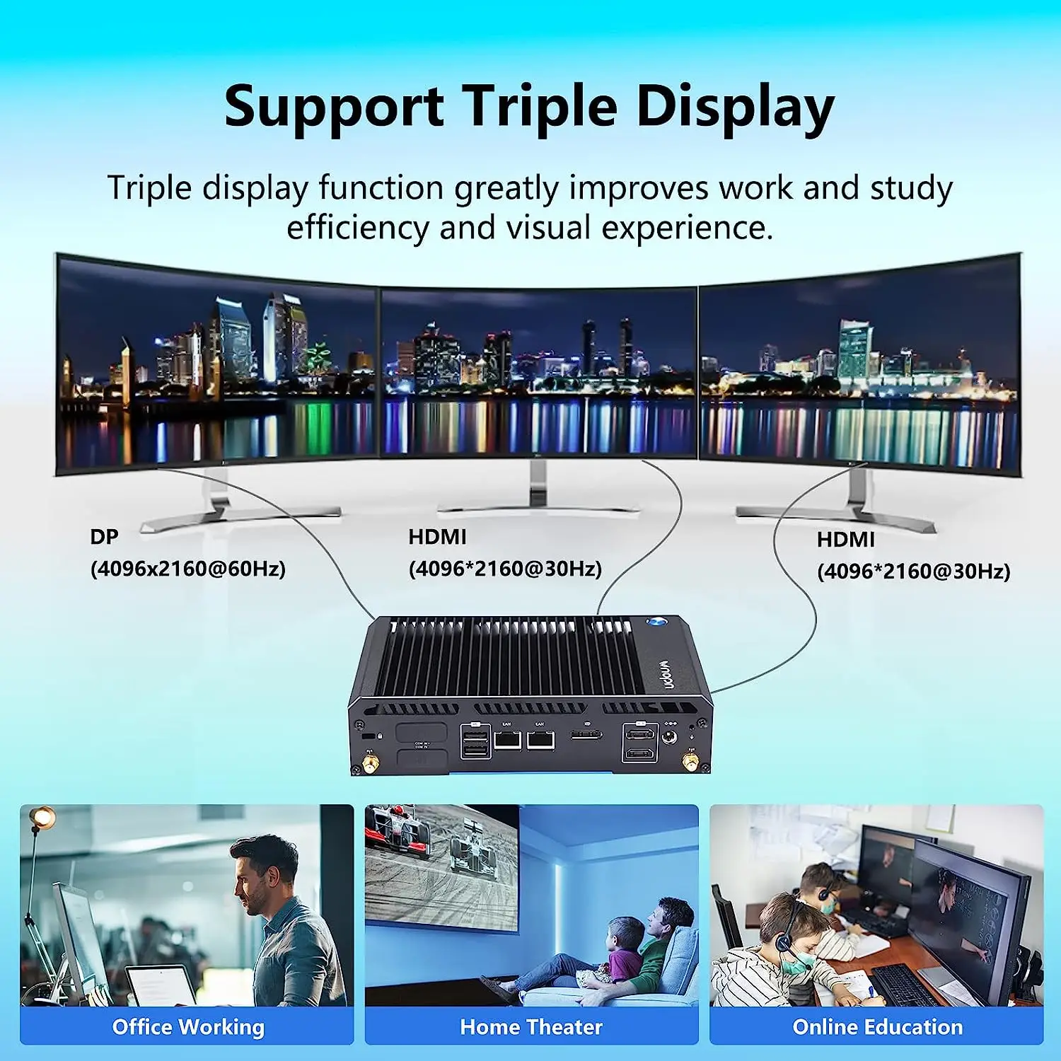 Vnopn Fanless Robuuste Barebone J4125 I5 10210u Win/Linux Wifi Industriële Embedded Mini Pc