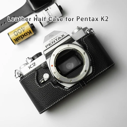 필름 카메라 정품 소가죽 보호 케이스, 펜탁스 K2 케이스 17, ES2, K1000, MX, SP, 슈퍼A 가죽 카메라 하프 케이스 