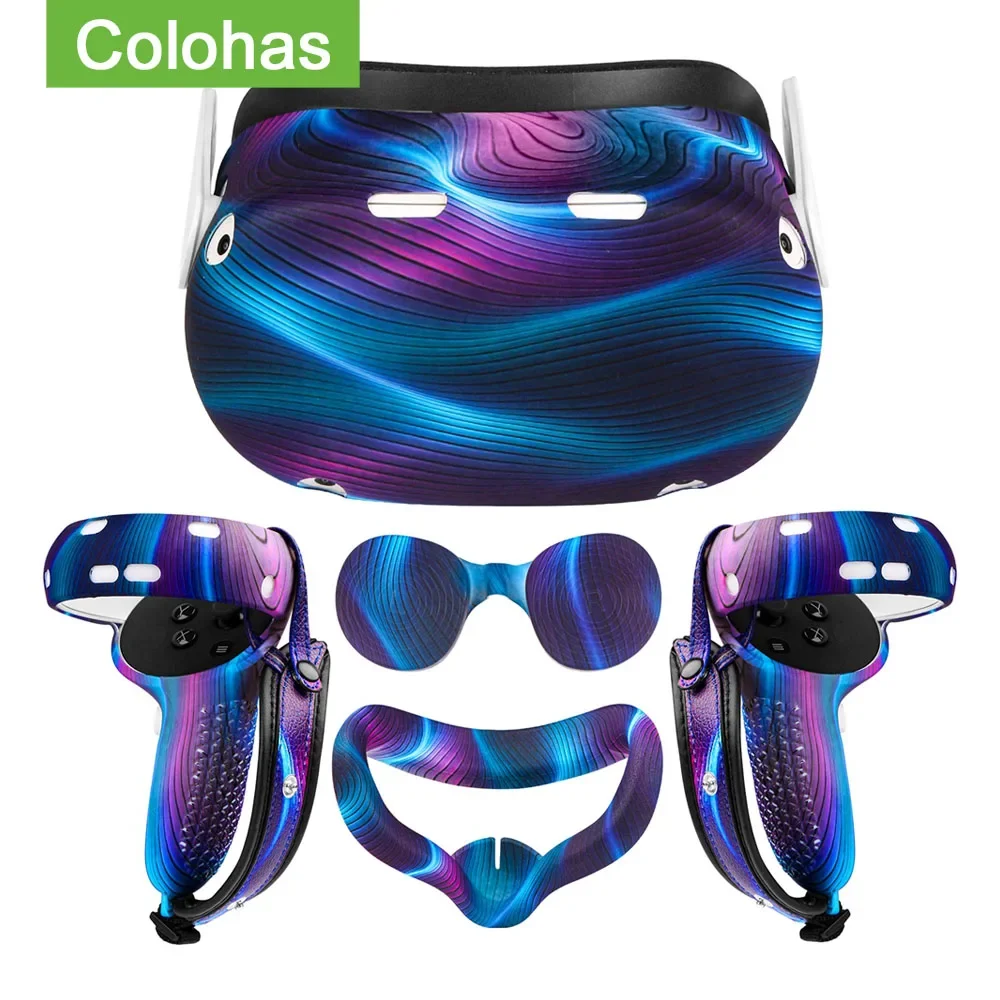 VR Protective Cover Set For Oculus Quest 2 VR Touch Controller Shell Case With Strap Handle Grip For Oculus Quest 2 Accessories