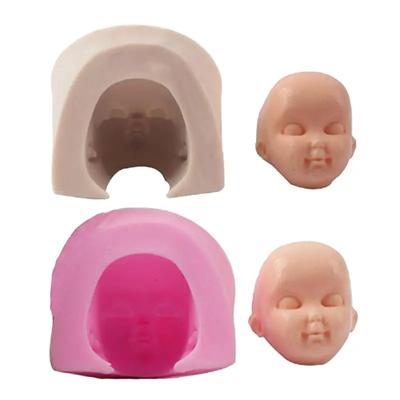 

3D Doll Face Silicone Mold Human Baby Face Soft Clay Mold Cake Decorating Tools Chocolate Candy Cupcake Soap Molds