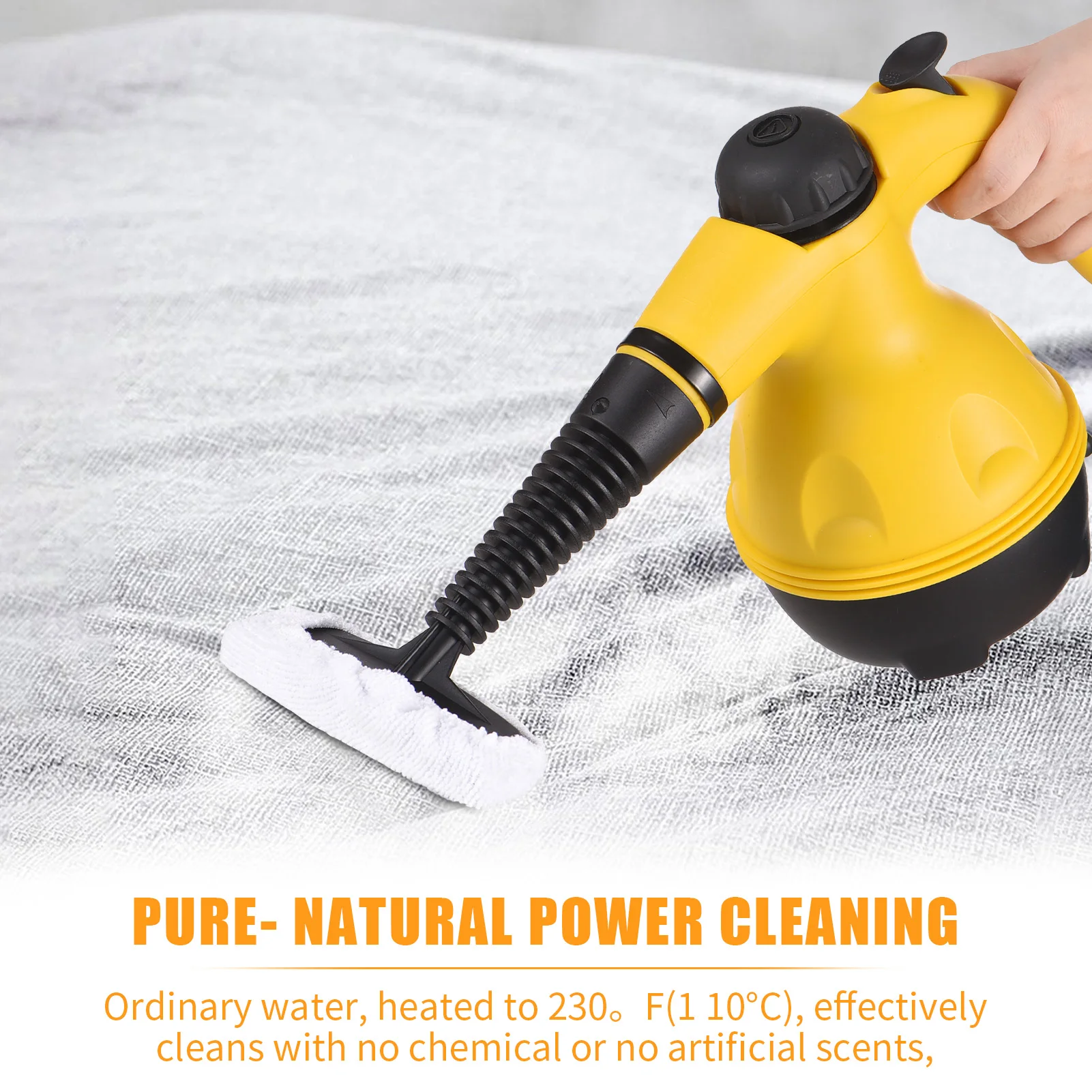 Pressurized Handheld Steam Cleaner/SteamShot Hard Surface Steam Cleaner Perfect for Stain Removal/Curtains/Car Seats/Floor