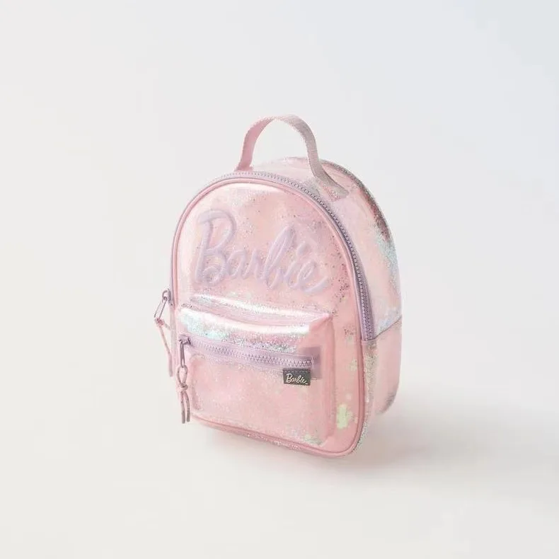 2024 New Girls Transparent Backpack Letters Double Shoulder Bag Fashion Cute Children Bag Kindergarten Student Schoolbag