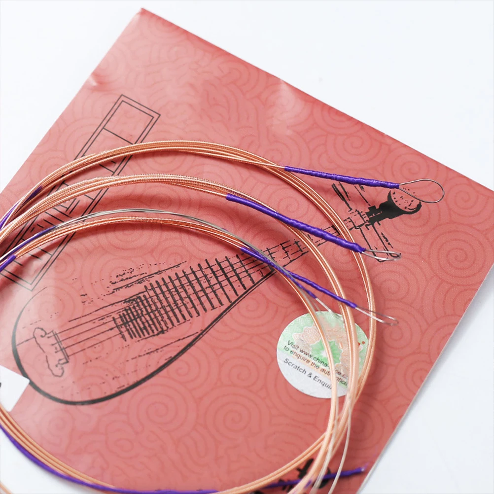

4Pcs Chinese Lute Strings Premium Professional Pipa Replacements Reliable Stable Vibration Lute Strings for Beginners
