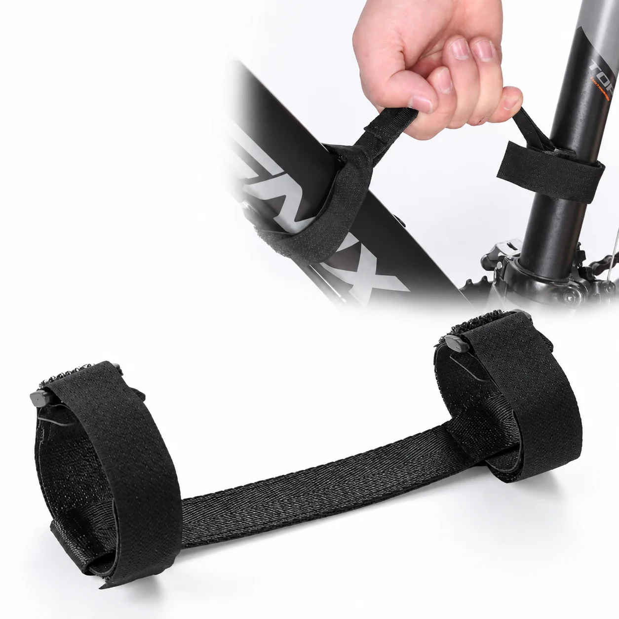 Bicycle Frame Fixed Strap, Bike Anti-Scratch Nylon Retaining Band for Pedal Wheel Storage Securing