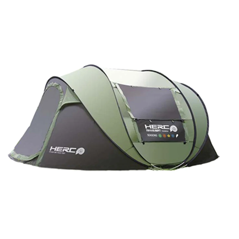 Field camper throw open tent thickened camping windproof rainproof sun protection tent