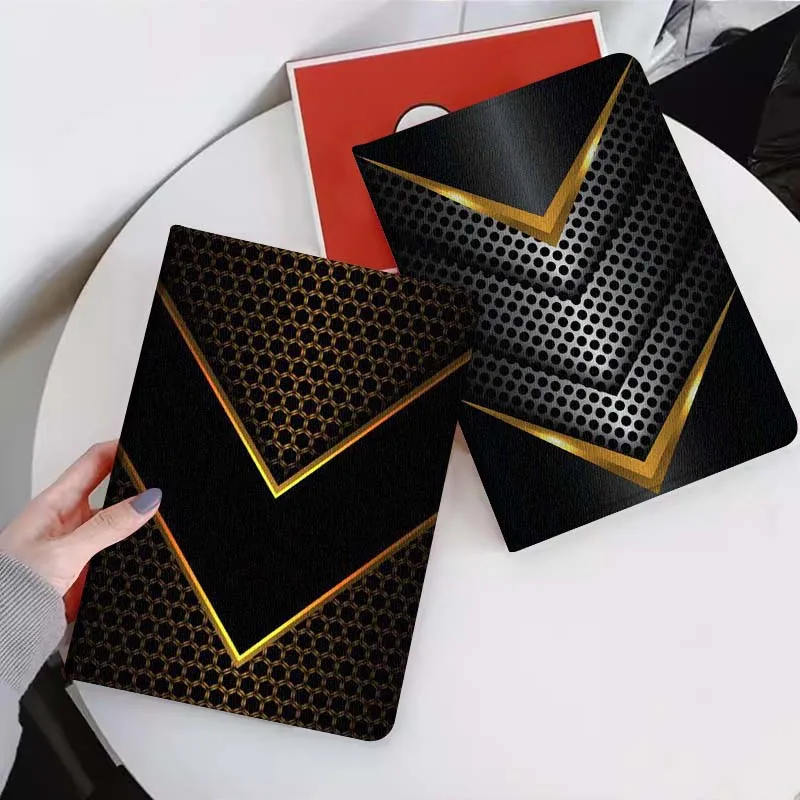 

Чехол для планшета Xiaomi Mi Pad Mini 4 5 6 7 SE Pro Plus Redmi Pad 2 SE 2025 8.8 11, складной, с глянцевым черным узором, подарок