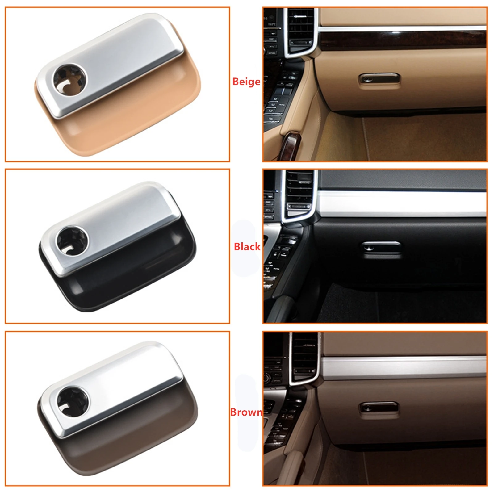 Inner Box Pull Handle Cover Front Storage Case Hand Replacement Knob For Porsche CAYENNE 2010-2018