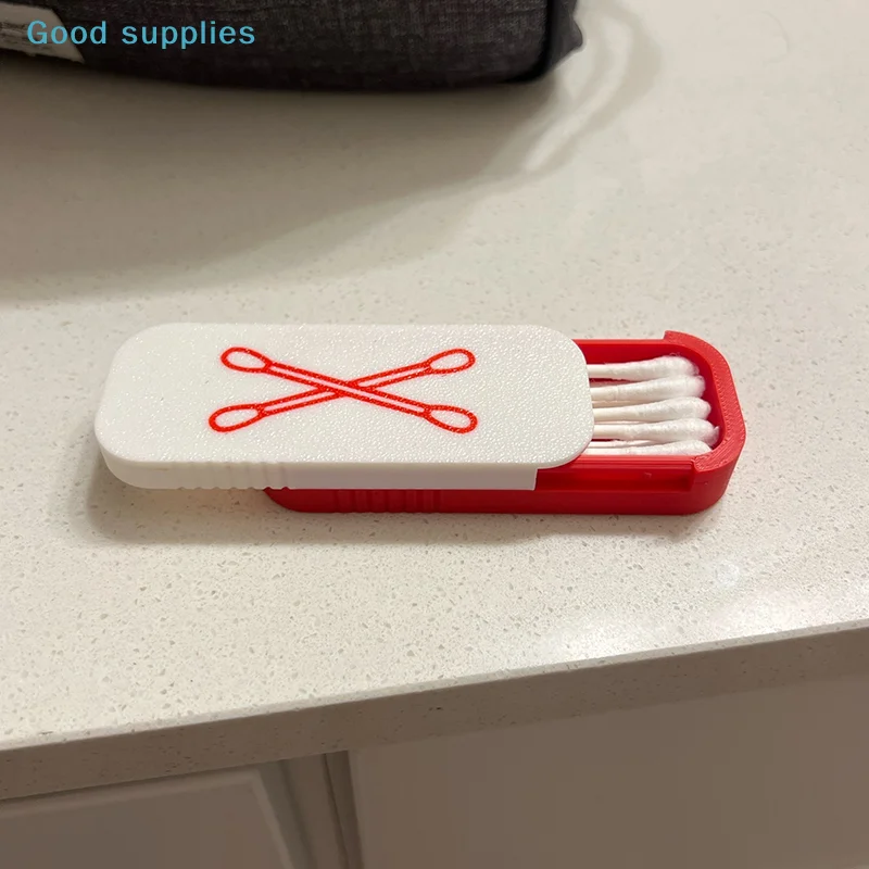 Mini-Schiebebox für Wattestäbchen, mehrteilig, staubdicht, hält sauber, tragbare Wattestäbchenbox für Reisen und den täglichen Gebrauch