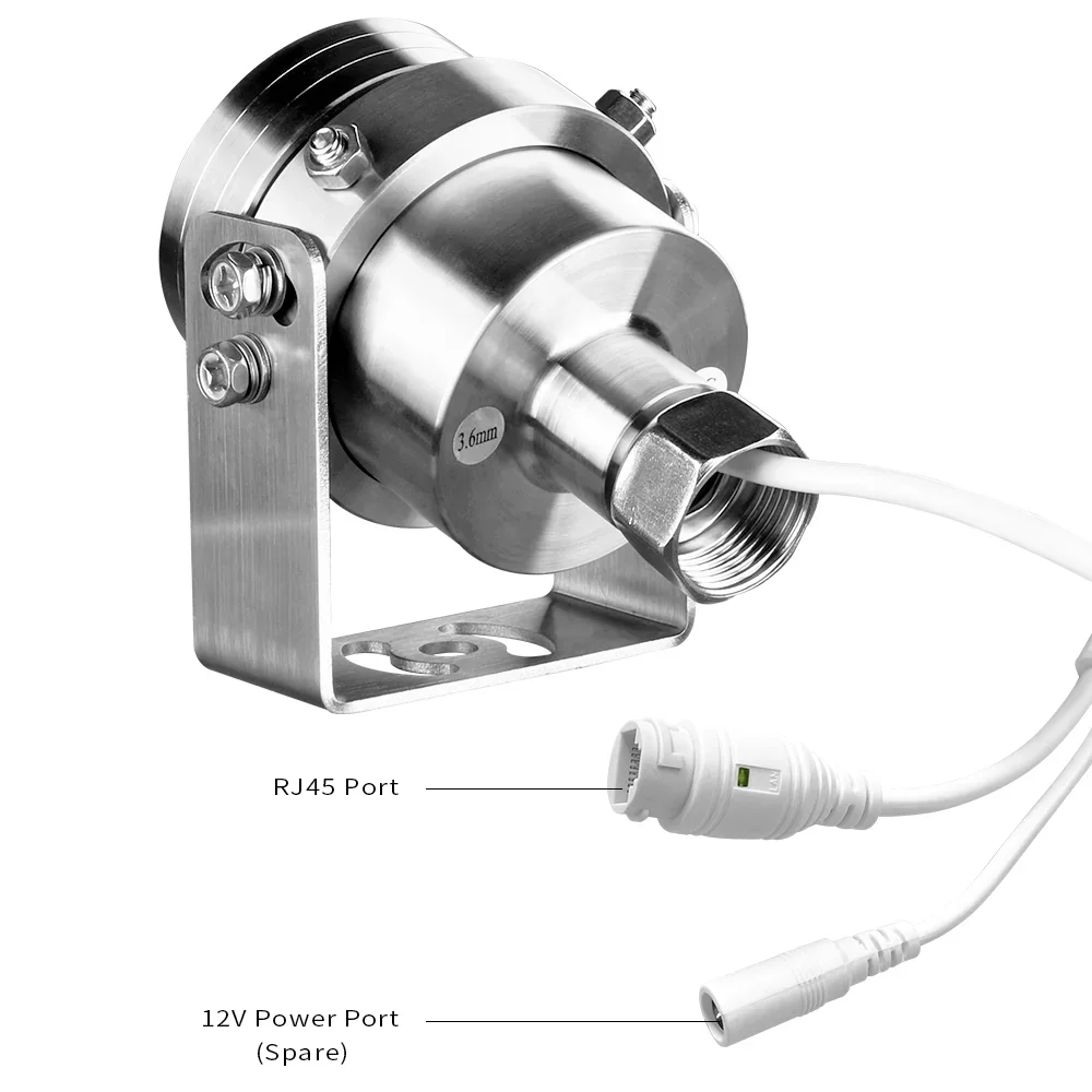 Explosion Proof 3.6MM POE IP Camera 5MP 4K Wear&Corrosion Resistance IP68 304Stainless Steel AI Human Detection Security Camera