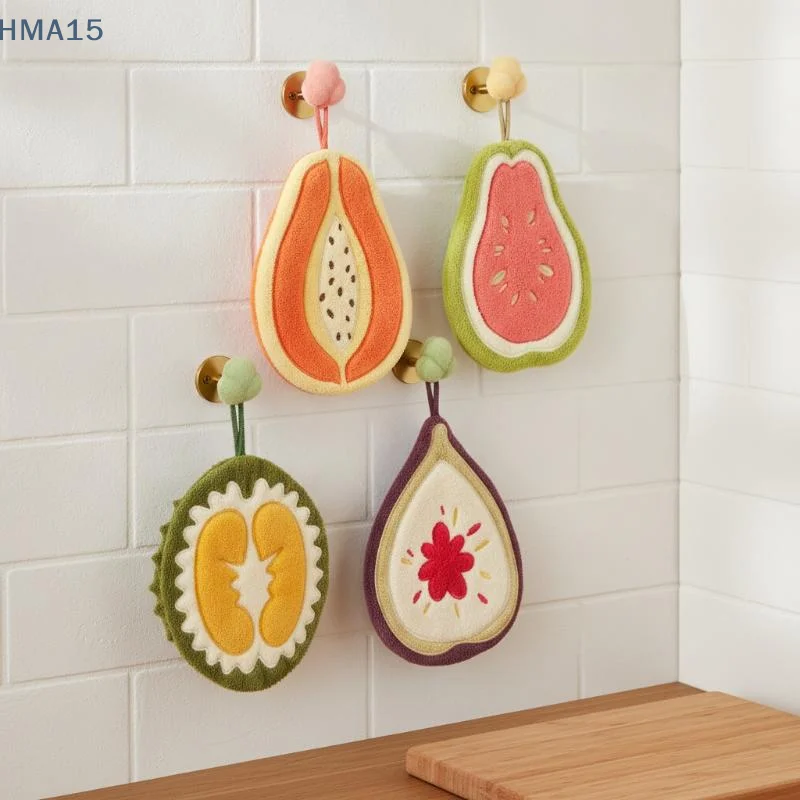 【YA】Absorbent Hanging Hand Towels Durable Water Absorption Kitchen Towels for Bathroom Toilet Sink Household Accessories