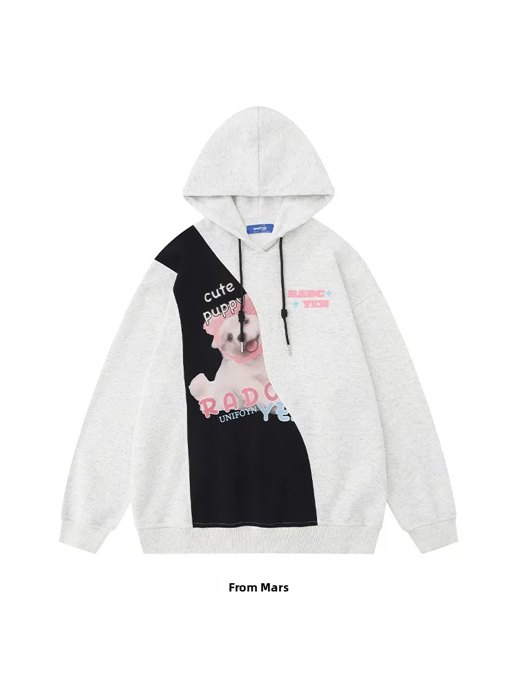 

Худи с принтом Pet Print, повседневная, универсальная, свободного кроя, с длинными рукавами, модная, стильная, брендовая, молодежная, креативная, забавная.