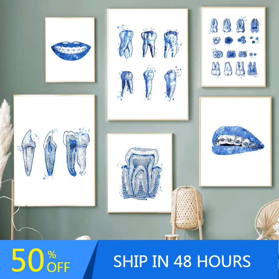 Dental Dentistry Orthodontic Dentist Medical Wall Art Canvas Painting Nordic Posters And Prints Wall Pictures For Hospital Decor