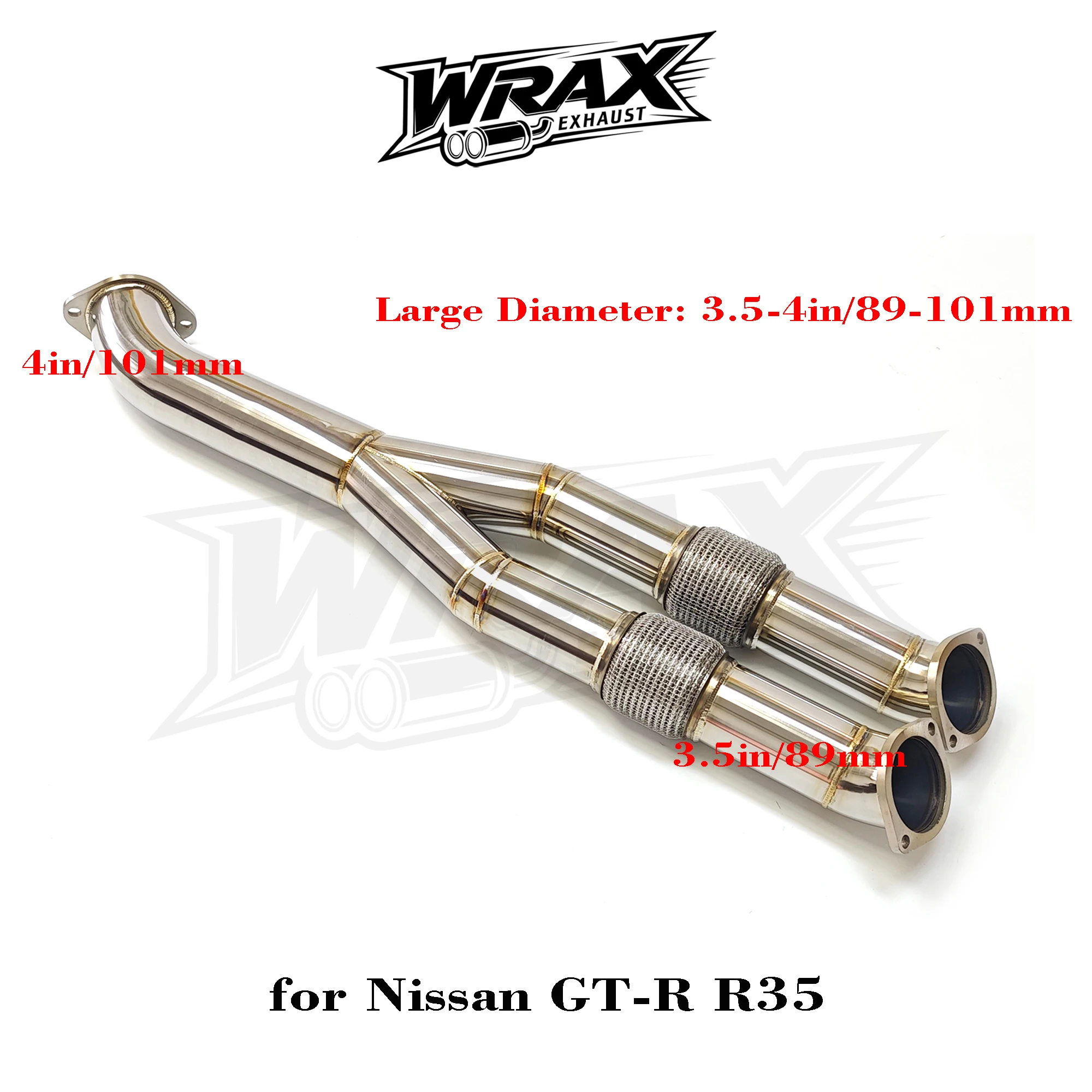 

[Large Diameter] 3.5in/89mm Y-tube for Nissan GT-R R35 High-flow Performance Exhaust Plug-and-Play Easy Installation