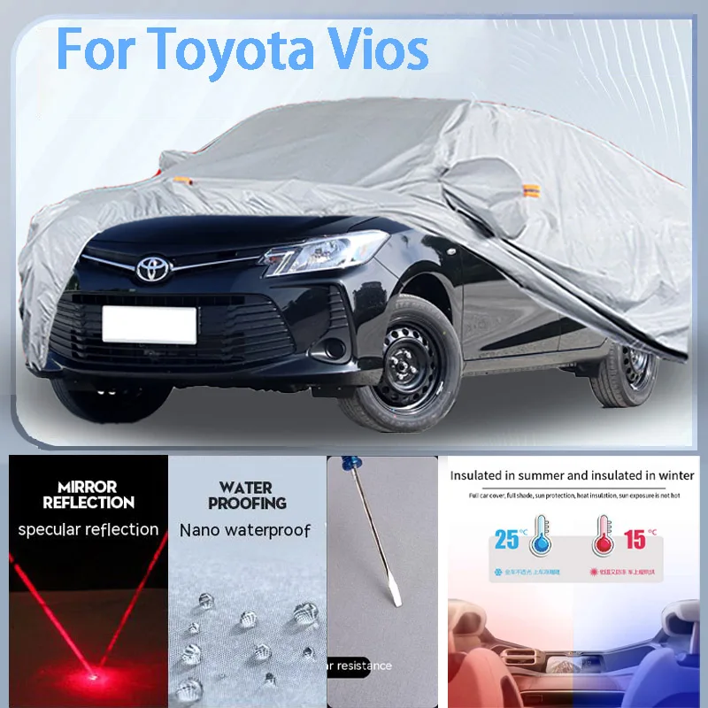 

For Toyota Vios Full Car cover with UV protection and Winter Insulation roles,Rainproof,Snowproof Ati-frost properties.