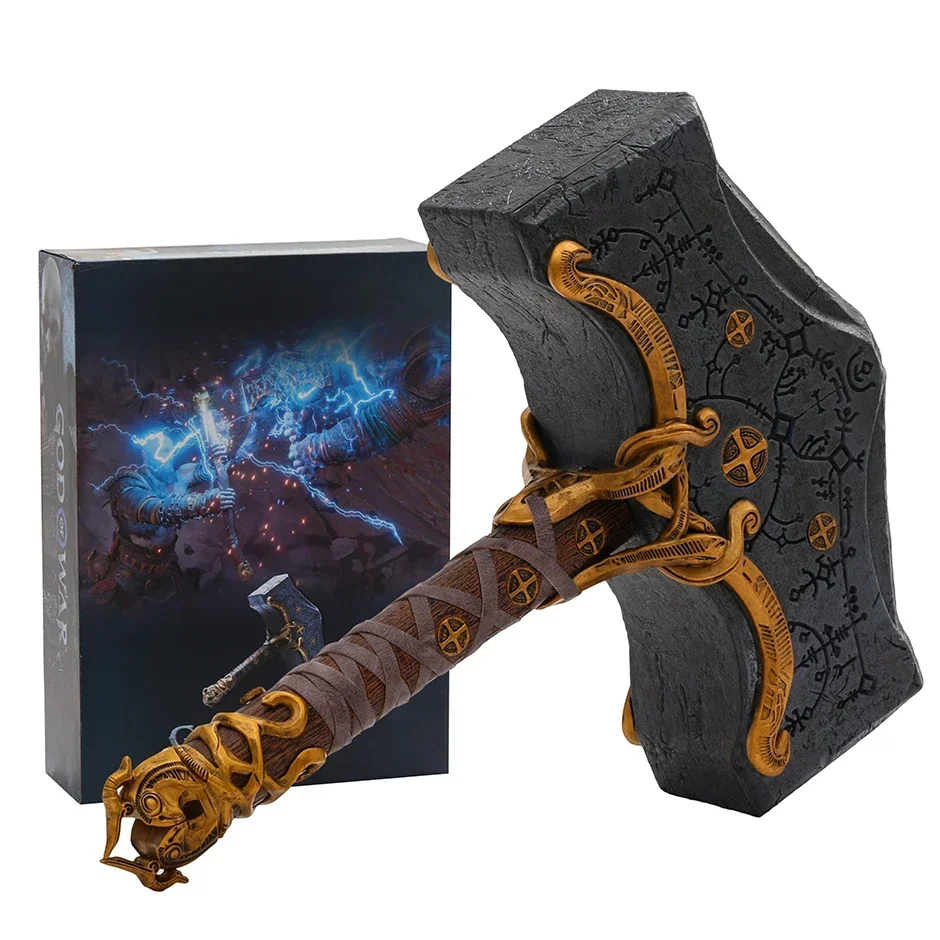 God of War Ragnarok Kratos 1:1 Hammer Decorations Figure Statue Collection Toy Gift