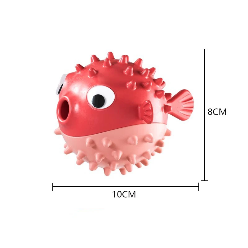 Bouncing Fish Dog Toy Food Leaking Ball Boredom Relief Artifact Bite-resistant Teeth Grinding Sound Ball for Large and Small Dog