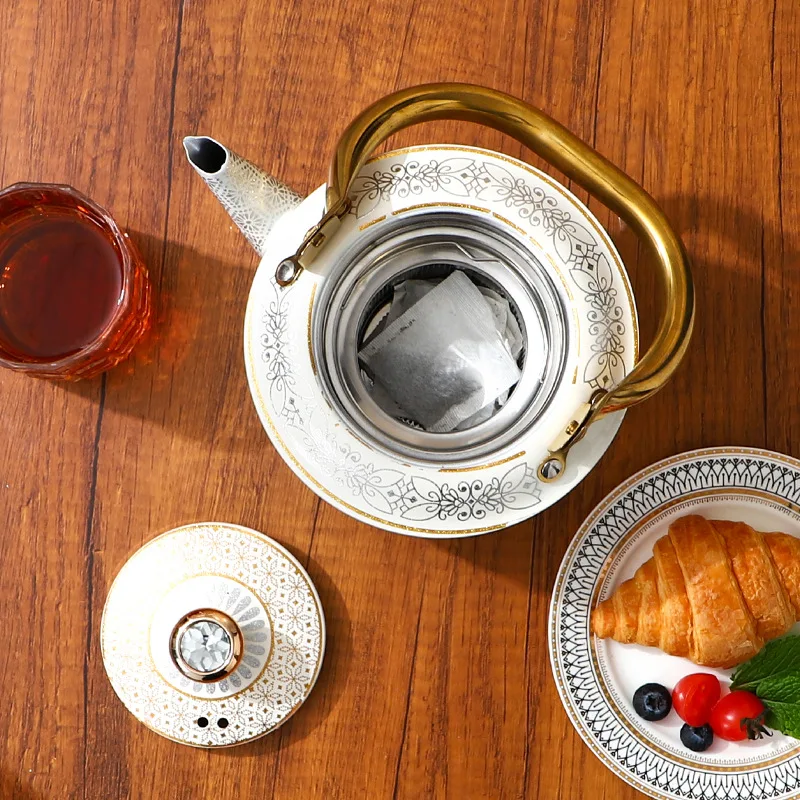 

Kettle Stainless Steel Household Kettle Large Capacity Large Capacity Teapot Cold Water Kettle Induction Cookware Flower Teapot